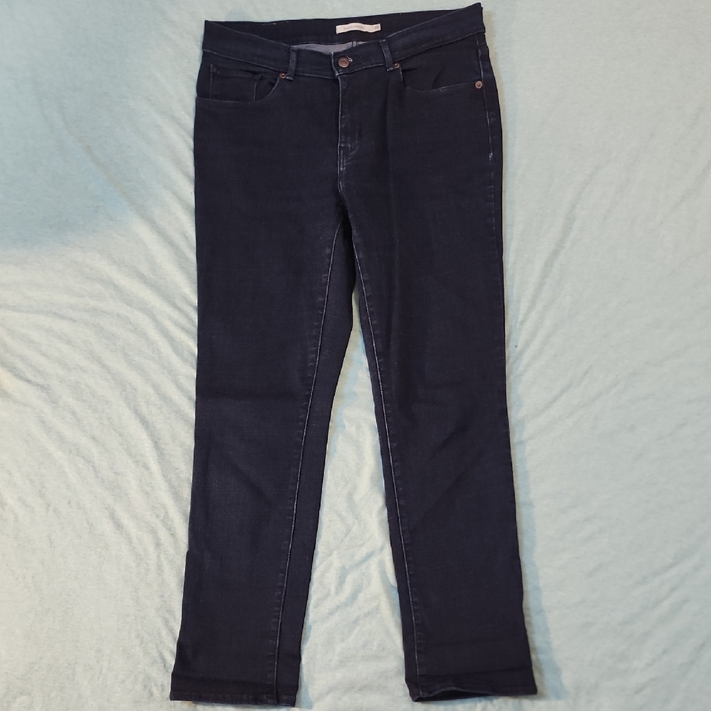 Signature by Levi Strauss Dark Blue Women's Straight Leg Jeans